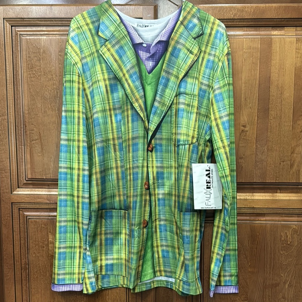 Men's Green Plaid Long Sleeve Shirt